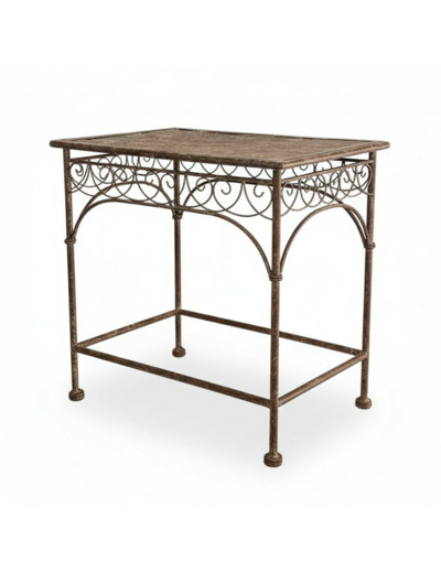 Ensemble de 2 tables d'appoint fer 60x40x58cm