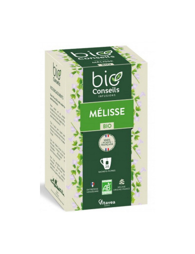 Infusion Mélisse bio 20 sachets 24g