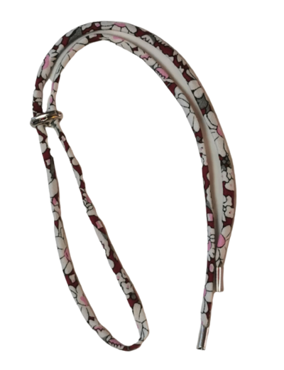 Collier en Tissu 60cm réglable - Nuancé Bordeaux