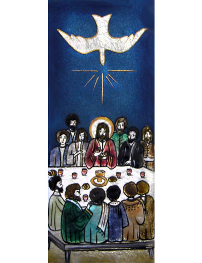 La sainte Cène 15,5X6,5cm - EMAUX DU LIBAN