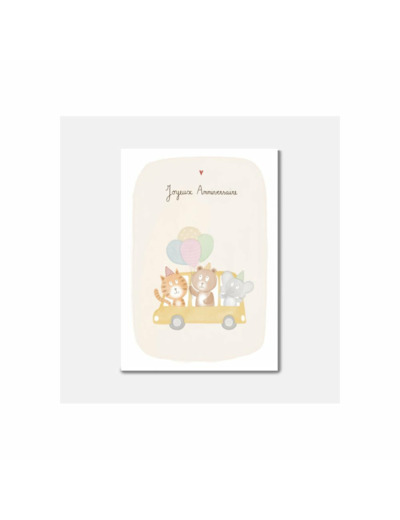 Carte Anniversaire - Bus - Pascale Editions