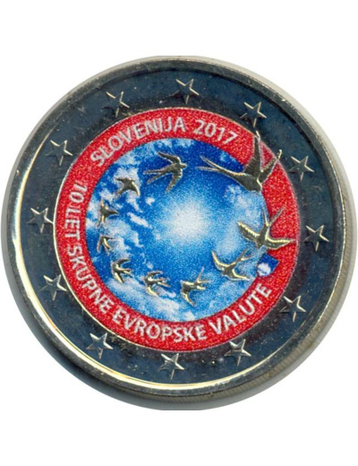 SLOVENIE 2017 2 EURO COLORISEE 10 ANS INTRO EURO SUP