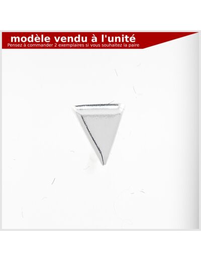 Puce d'oreille Triangle en argent massif