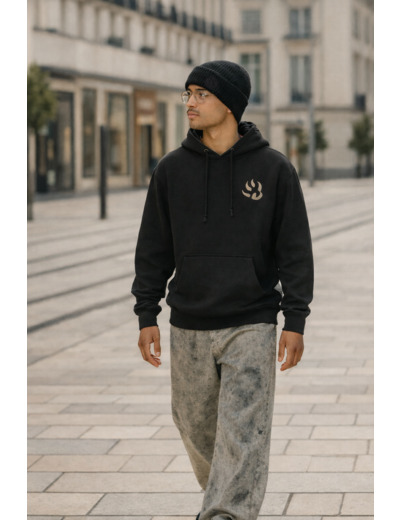 Sweat à capuche logo "petite patte poitrine