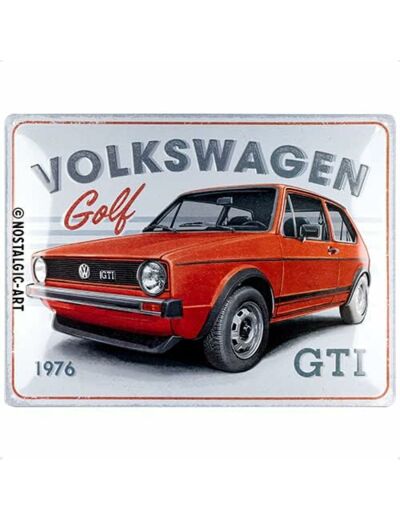 Plaque métal Volkswagen - VW Golf – GTI 1976 – Cadeau pour le Fan de  Volkswagen, Design Vintage