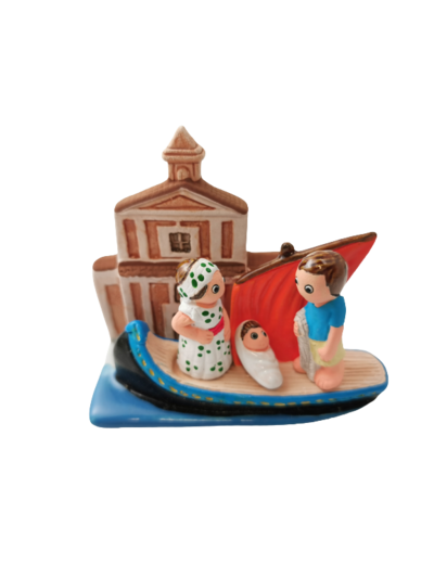 CRECHE en céramique BLOC 8x7cm- MÉDITERRANÉE