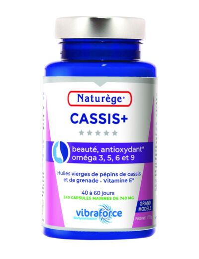 Cassis+-Pépins de cassis-120 capsules-Naturege