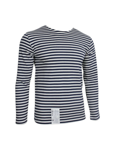 Telnyashka russe authentique en coton naturel – marinière navy