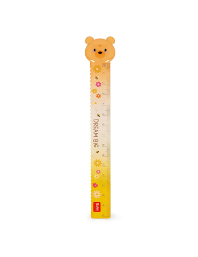 Legami - Règle pour mesurer, souligner et tracer des lignes nettes et précises, à thème Teddy Bear, en plastique, 15 cm