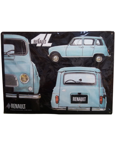 Plaque métal - Renault 4L - 40x30 cm - 15047RA