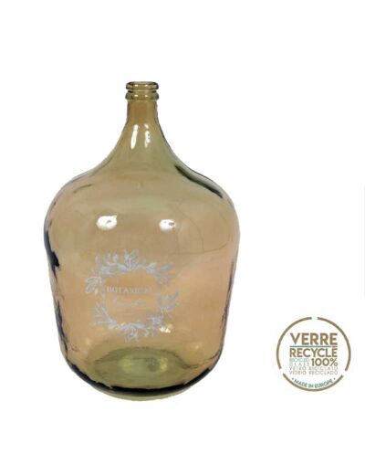 Vase soliflore verre recyclé marron 34L