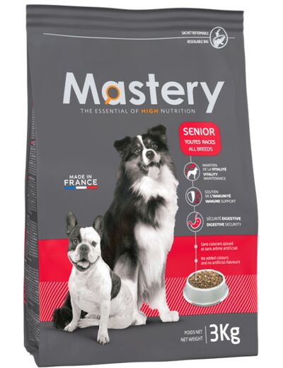 Croquettes Mastery pour chiens seniors - 2 formats