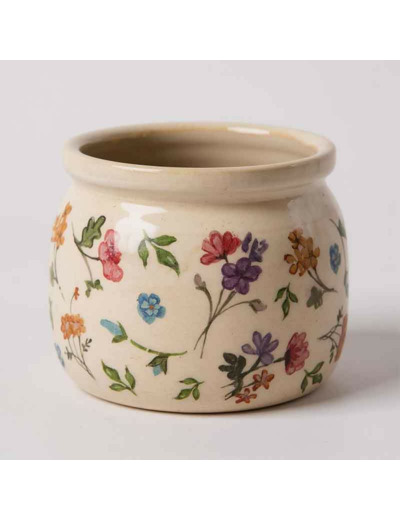 Pot de fleurs coloré céramique 12x12x10cm