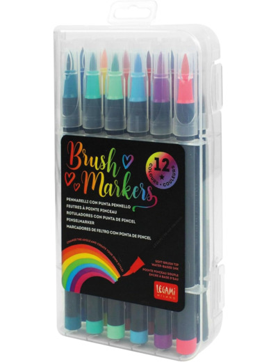 Legami - Lot de 12 feutres avec pointe pinceau