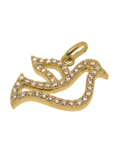 Pendentif en Plaqué Or - COLOMBE 20mm