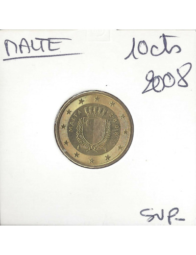 MALTE 2008 10 CENTIMES SUP