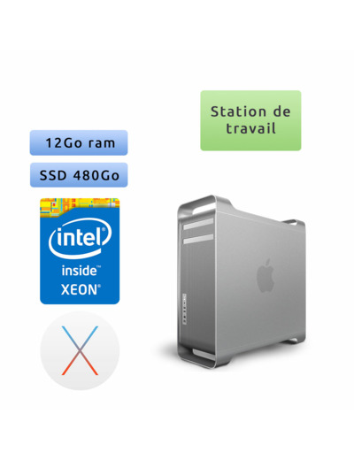 Apple Mac Pro Eight Core Xeon - A1186 2180 - 12Go 480Go SSD - MacPro3,1 - Station de Travail