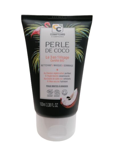 Crème visage 3en1 visage perle de coco-100ml-Comptoirs et compagnies