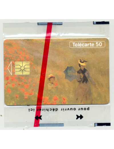 TELECARTE NSB 50 UNITES 08/93 COQUELICOT CLAUDE MONET EN695