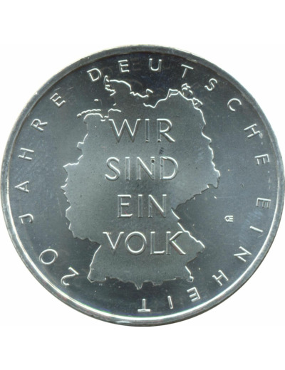 ALLEMAGNE 10 EURO 2010 A 20 ANS UNITE ALLEMANDE SUP ARGENT