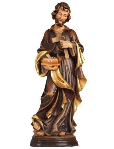 St Joseph en bois 20cm- COULEUR