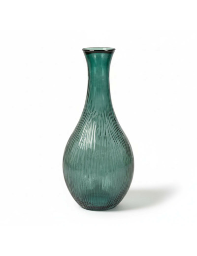 Vase verre recyclé Issea émeraude 34x34x75cm