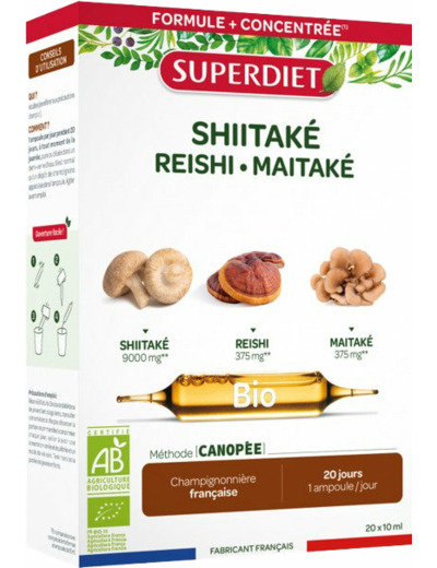 Shiitake Reishi Maitake Bio-20 ampoules-Superdiet