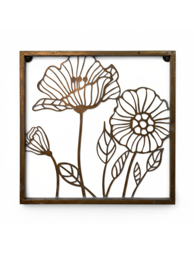 Décoration murale florale 32x29x33cm