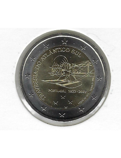 PORTUGAL 2022 2 EURO COMMEMORATIVE TRAVERSIA DO ATLANTICO SUL SUP