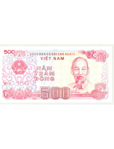 VIET NAM 500 DONG 1988 (1989 ) SERIE WG NEUF (W101a)