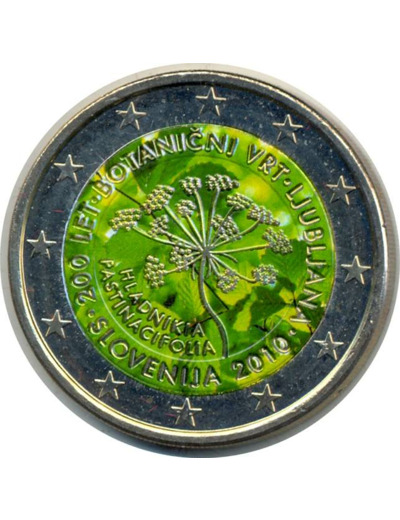 SLOVENIE 2010 2 EURO COLORISEE JARDIN BOTANIQUE SUP N2