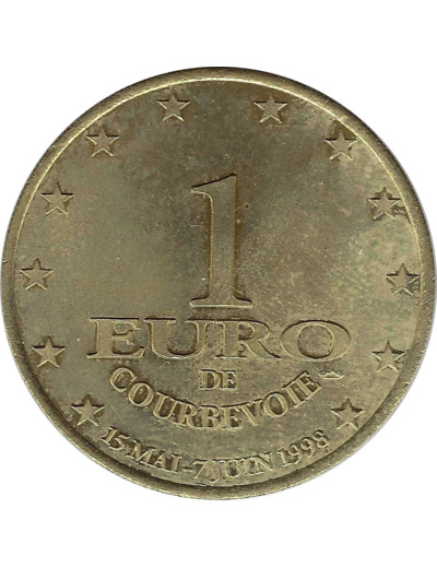 EURO TEMPORAIRE 1 EURO DE COURBEVOIE 1998 UNC