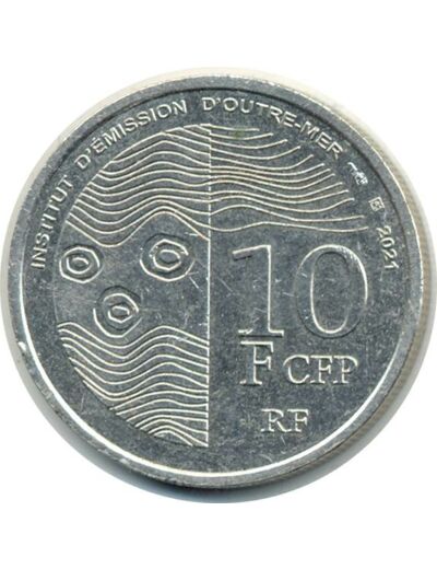 PACIFIQUE FRANCAIS 10 FRANCS CFP 2021 TTB+ (WNEW)