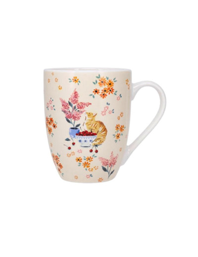 Mug porcelaine arrondi - Collection Bohème - contenance 340ML - boite Cadeau