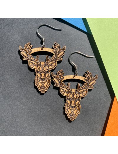 Boucles d'Oreilles Animal Cerf