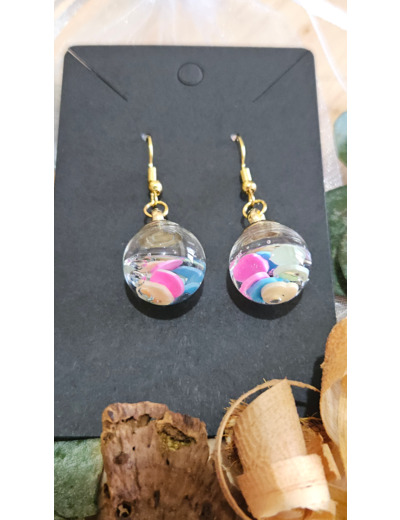 Boucles d'oreilles "Bulles de fantaisie"
