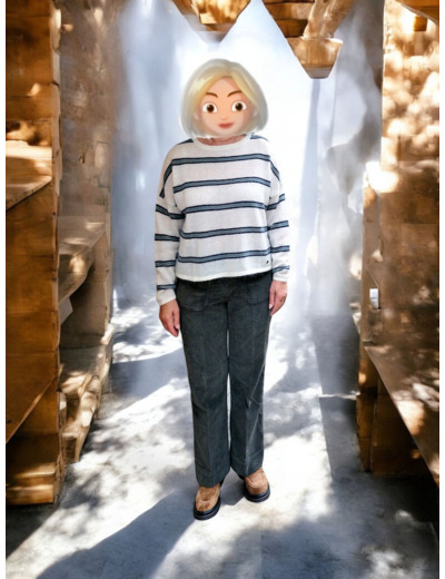 Pantalon velours denim studio Bella