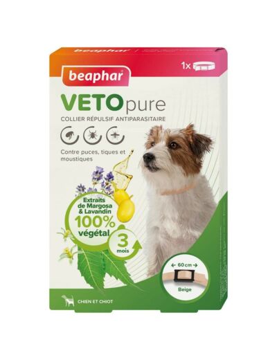 VETOpure, collier répulsif antiparasitaire pour chien