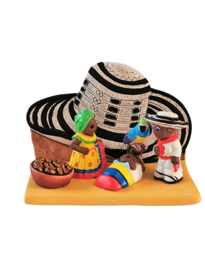 CRECHE en céramique BLOC 8x7cm- COLOMBIE