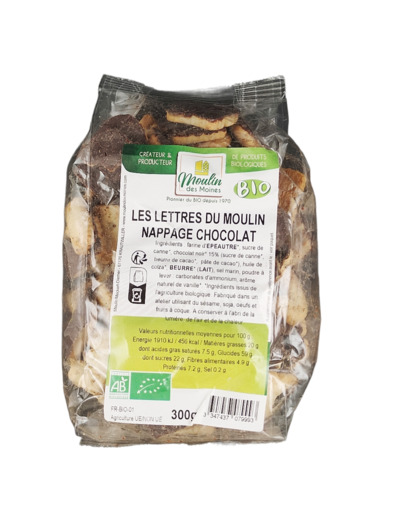 Les Lettres du Moulin Nappage Chocolat 300g Bio