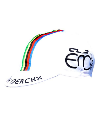 Casquette Cycliste Eddy Merckx - Blanc Vintage