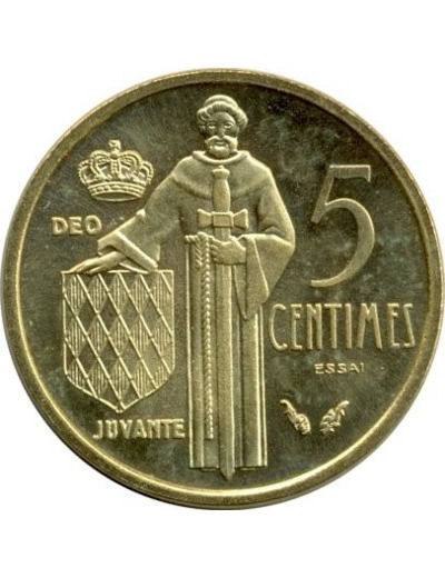 MONACO 1976 5 CENTIMES ESSAI SUP-