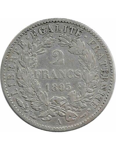 FRANCE 2 FRANCS CERES 1895 A (Paris) TTB