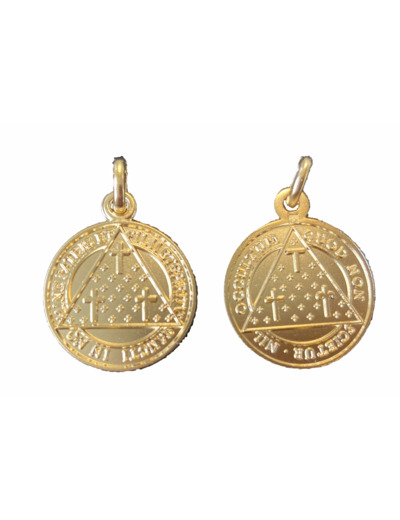 Médaille 23mm en Plaqué Or - Mystérieuse
