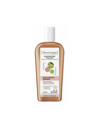 Shampoing traitant Cuir Chevelu Sensible Argile rose sans sulfate 250ml presque plein