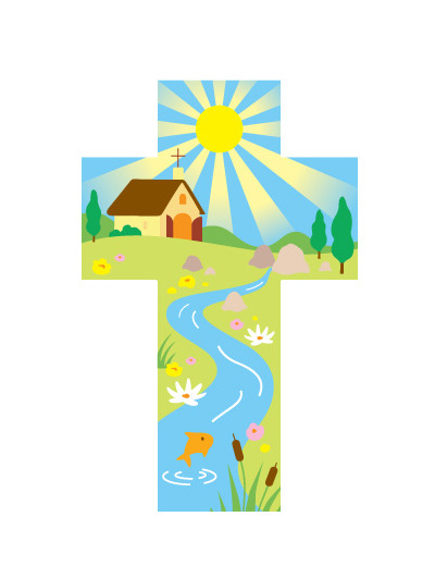 Croix Eau Vive 14x9cm