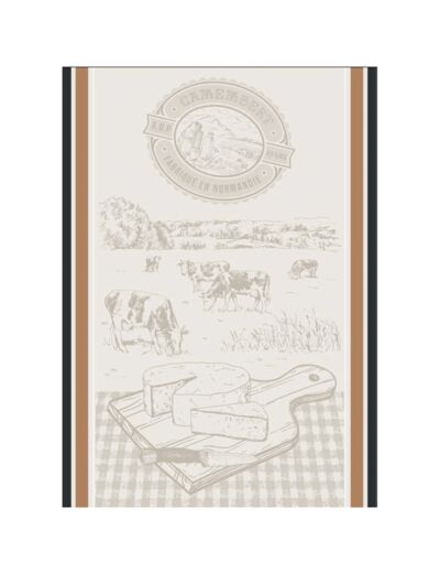 TORCHON SUD ETOFFE JACQUARD 100% COTON X3 FROMAGES