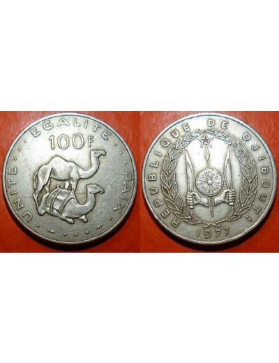 DJIBOUTI 100 FRANCS 1977 TTB