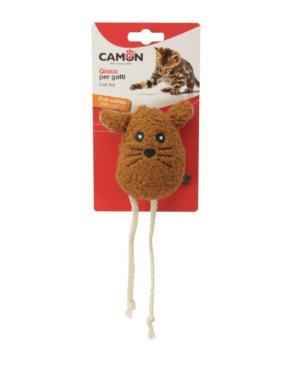 Peluche Souris + Corde pour chat - 10cm