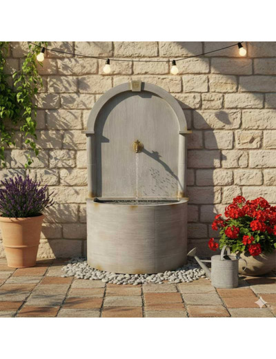 Fontaine murale jardin 83x41x142cm